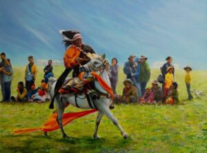 Tibetan Horse Show by Jo Sherwood