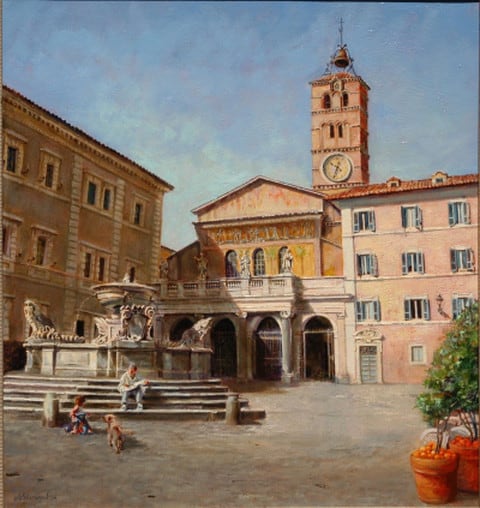 Santa Maria Piazza by Jo Sherwood