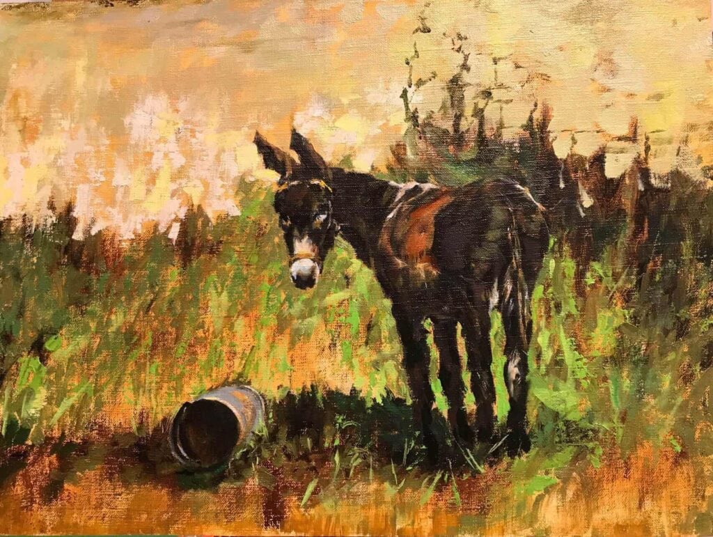 Single Donkey II by Jo Sherwood