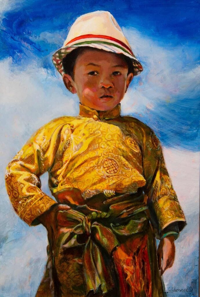 Tibetan Boy by Jo Sherwood