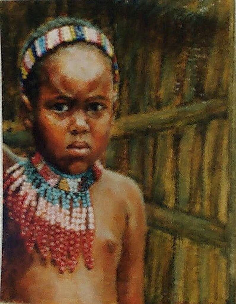 Zulu-Girl, 12x14" Oil on Linen